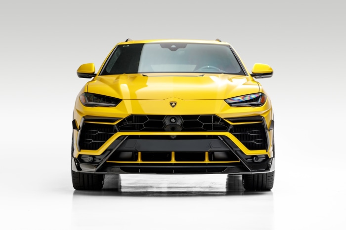 Yellow Lamborghini Urus SUV Front View