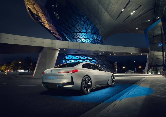 BMW i Vision Dynamics electric car at night