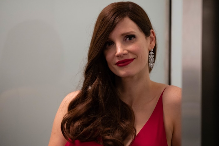 Jessica Chastain in a red dress