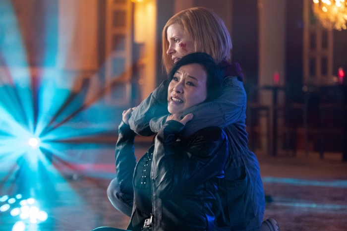 Ava and Joan Chen in a scene