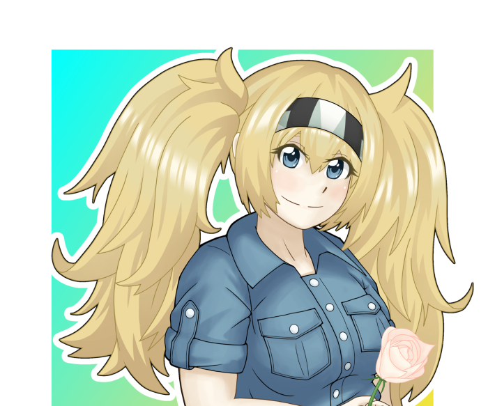 Gambier Bay from Kantai Collection holding a rose