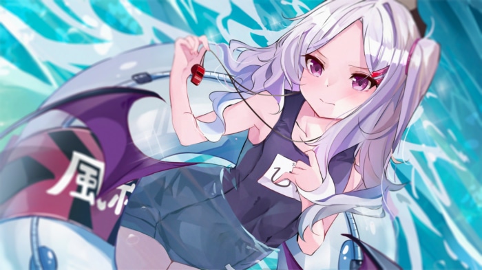 Sorasaki Hina from Blue Archive in a swimsuit