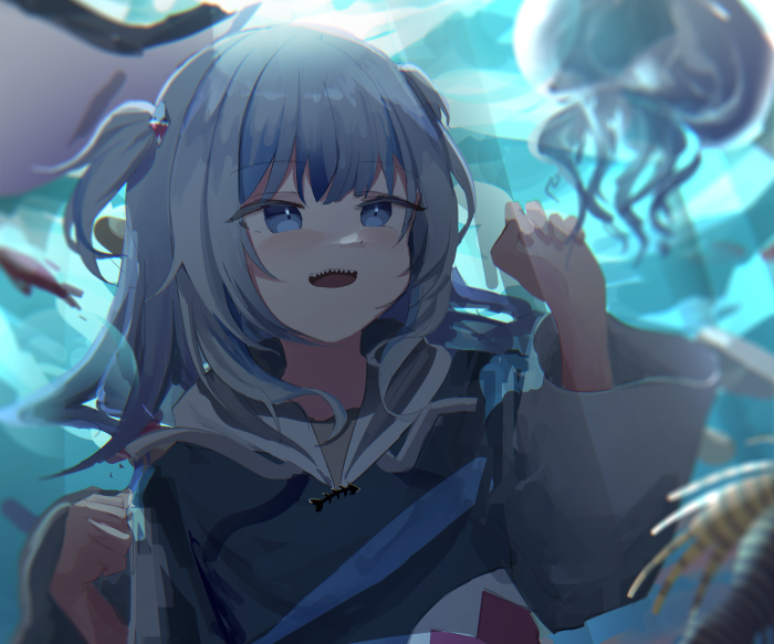 Gawr Gura from Hololive underwater