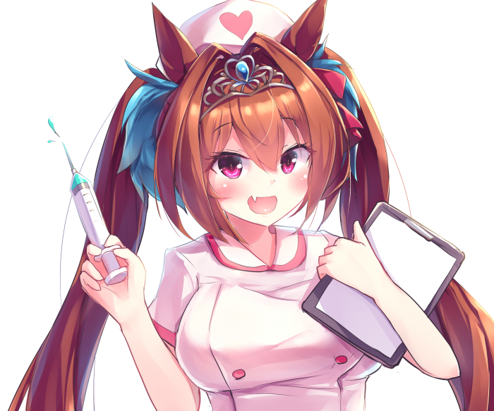 Daiwa Scarlet from Uma Musume: Pretty Derby holding a syringe