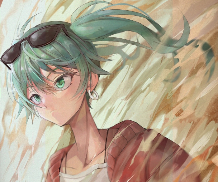 Hatsune Miku with sunglasses