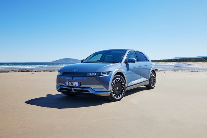 Hyundai Ioniq 5 SUV on a beach
