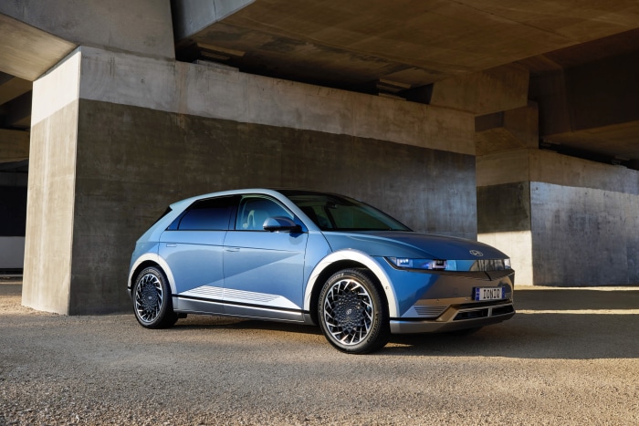 Blue Hyundai Ioniq 5 4K