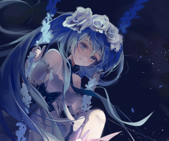 Hatsune Miku with flower crown