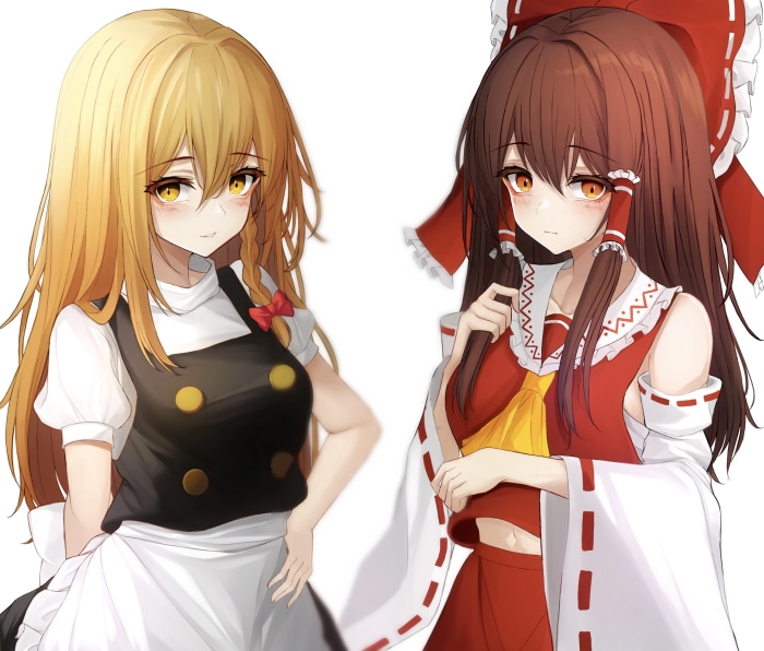Reimu Hakurei and Marisa Kirisame from Touhou
