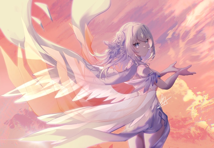 Angel in the clouds 4K