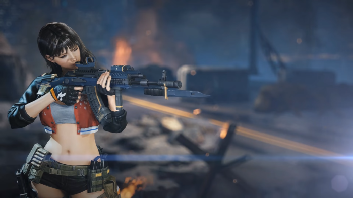 Girl with assault rifle in Sudden Attack 2