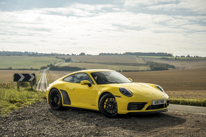 Yellow Porsche 911 Carrera GTS 4K
