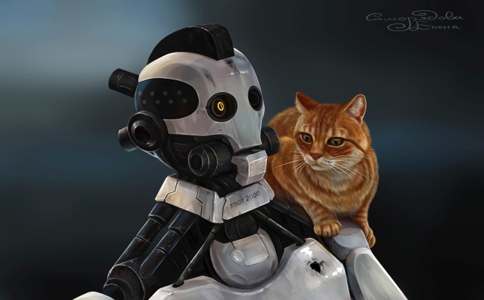 Robot and Cat from Love, Death & Robots
