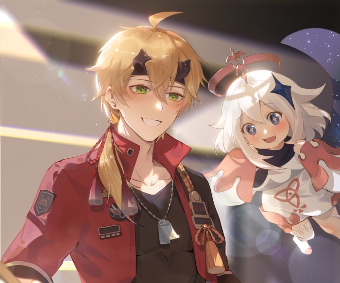 Thoma and Paimon from Genshin Impact