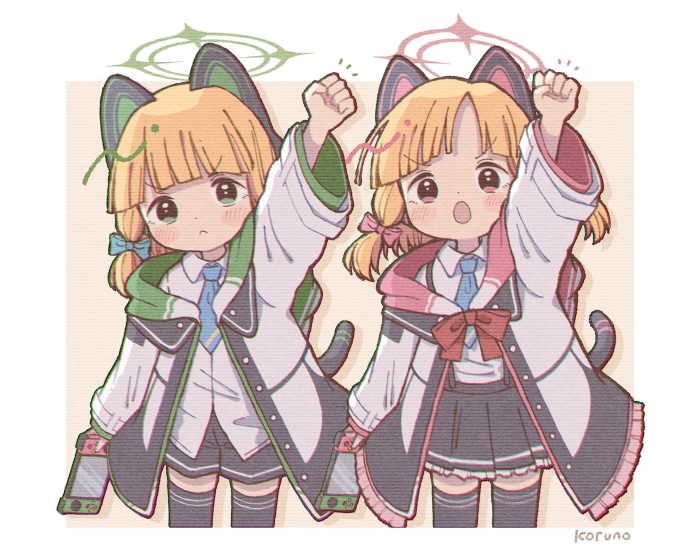 Saiba Momoi and Saiba Midori from Blue Archive