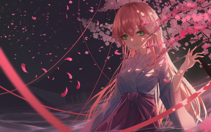 Sakura Miko from Hololive in Kimono