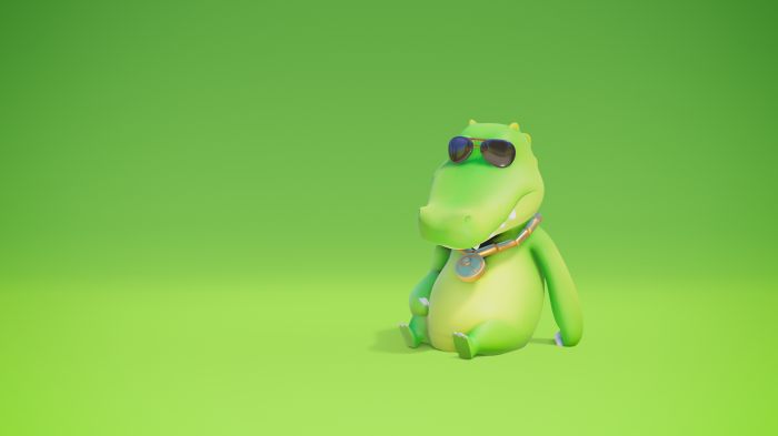 Party Animals alligator character with sunglasses