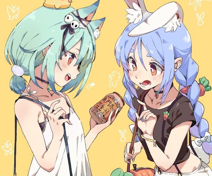 Usada Pekora and Uruha Rushia from Hololive