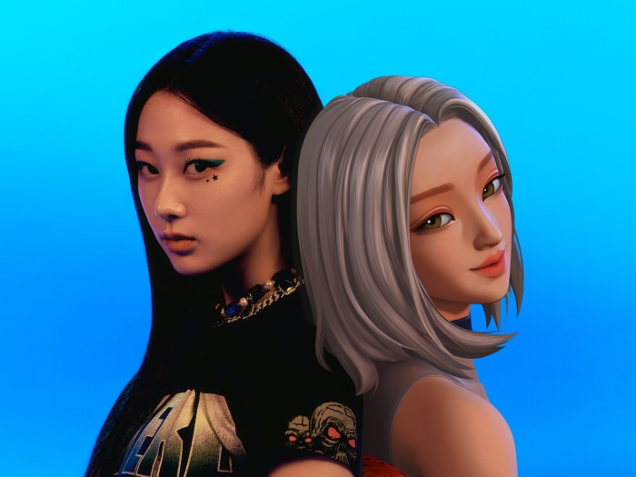 Giselle from Aespa and her avatar