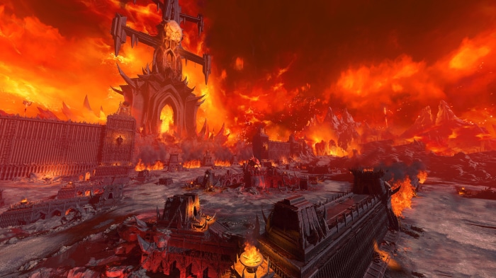 Total War: Warhammer III inferno landscape