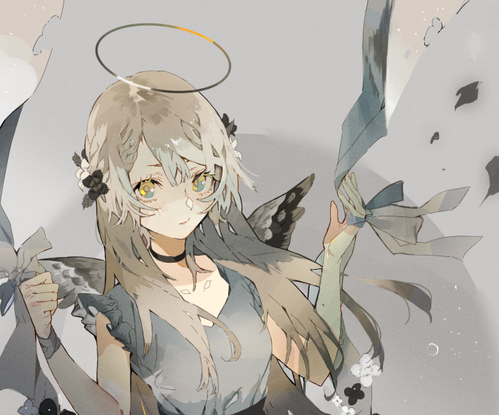 Anime girl with halo and wings