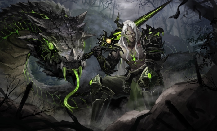 Fantasy Warrior with Snake