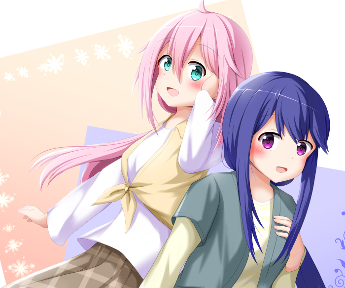 Nadeshiko Kagamihara and Rin Shima from Laid-Back Camp