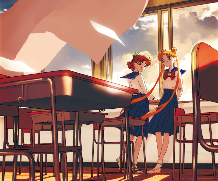 Usagi Tsukino and Naru Osaka from Sailor Moon
