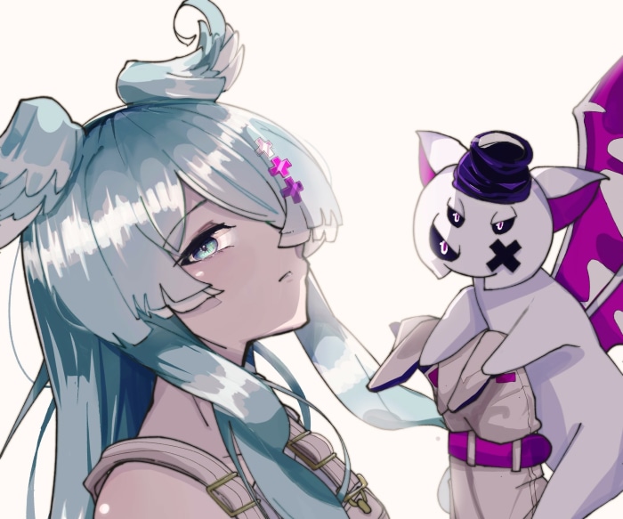 Elira Pendora from Nijisanji with a creature