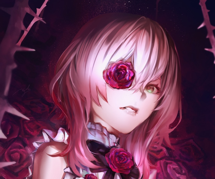 Rosemi Lovelock from Nijisanji with roses