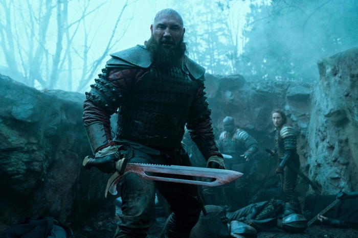 Dave Bautista in a battle scene