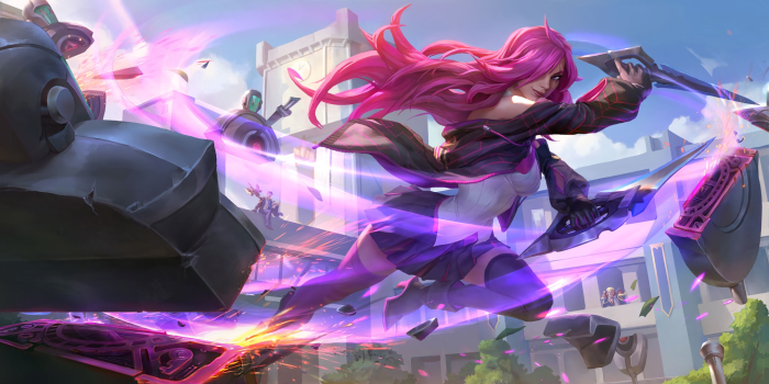 Katarina from League of Legends in action