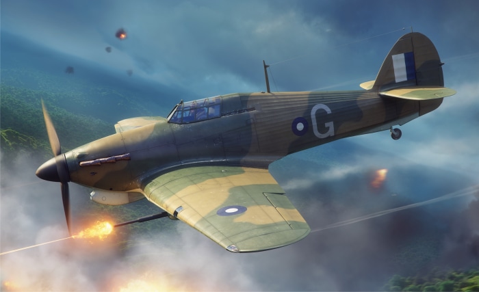 Hawker Hurricane in aerial combat