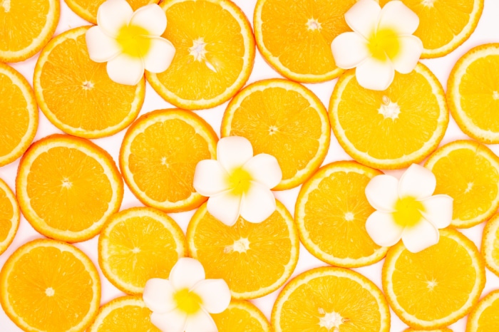 Orange Slices and Flowers 4K