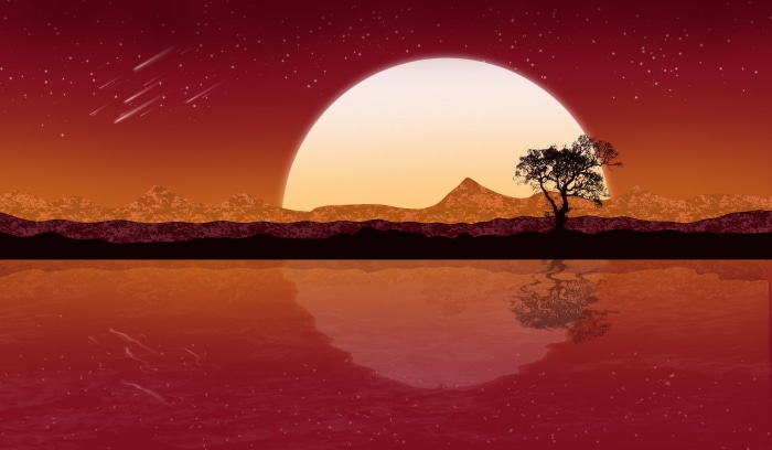 Artistic Sunset 4K Reflection