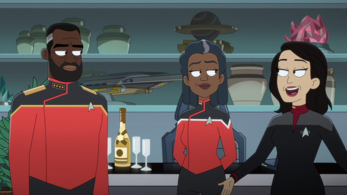 Star Trek: Lower Decks characters in uniform