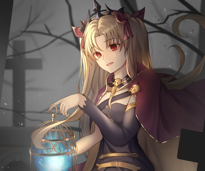 Ereshkigal from Fate/Grand Order holding a lantern