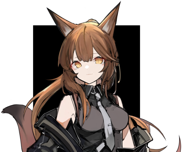 Franka from Arknights with animal ears