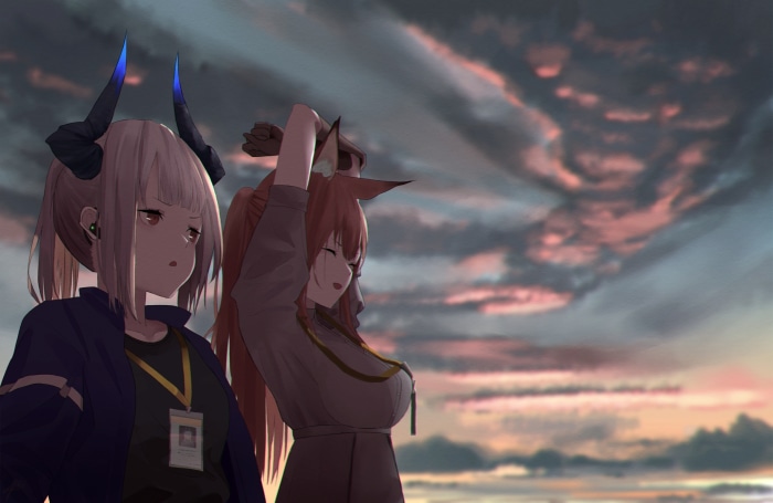 Franka and Liskarm from Arknights