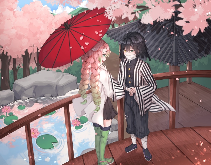 Mitsuri Kanroji and Obanai Iguro from Demon Slayer 4K