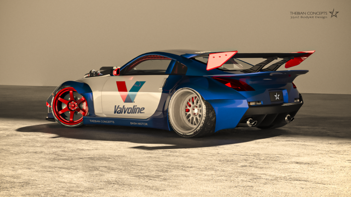 Nissan 350Z with Valvoline livery and bodykit