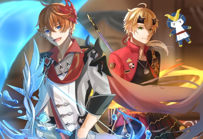 Tartaglia and Thoma from Genshin Impact