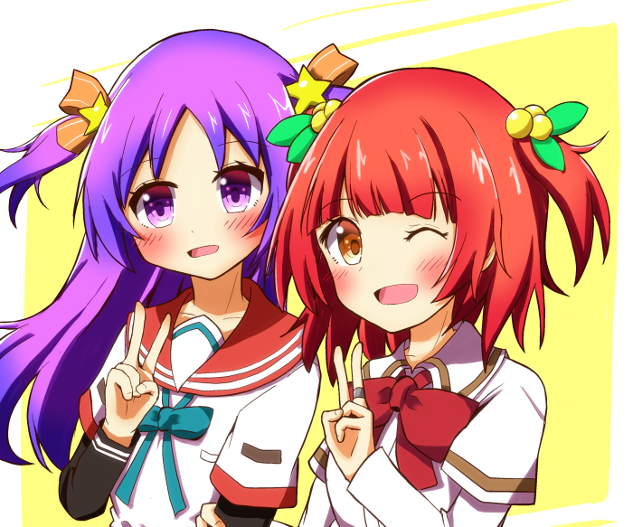 Kaede Akino and Karin Misono from Magia Record