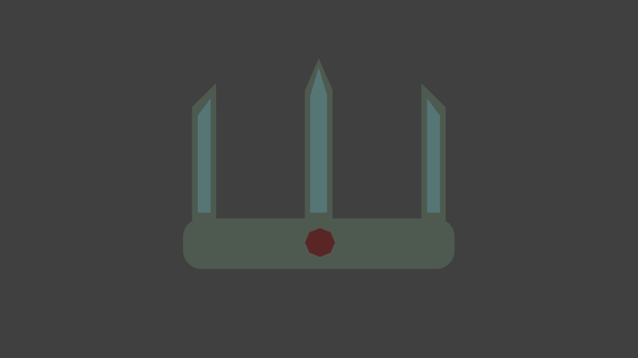 Minimalist Dark Trident Crown