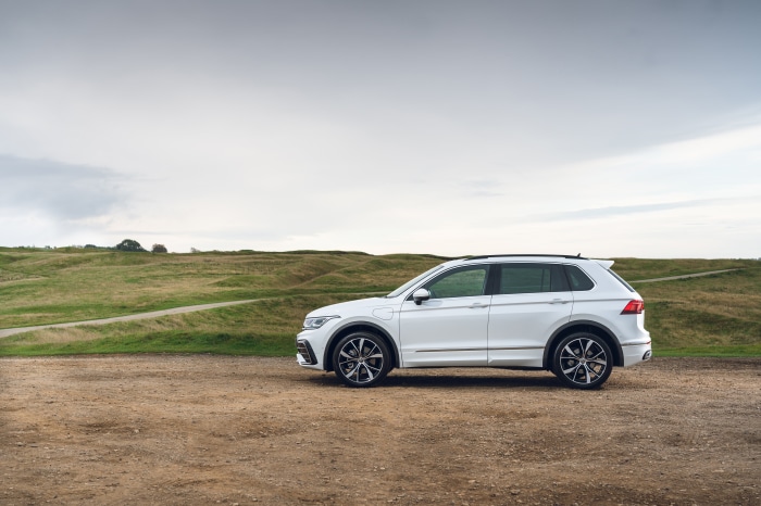 White Volkswagen Tiguan eHybrid R-Line SUV