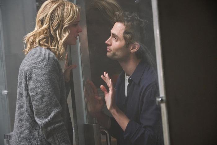 Elizabeth Lail and Penn Badgley from YOU