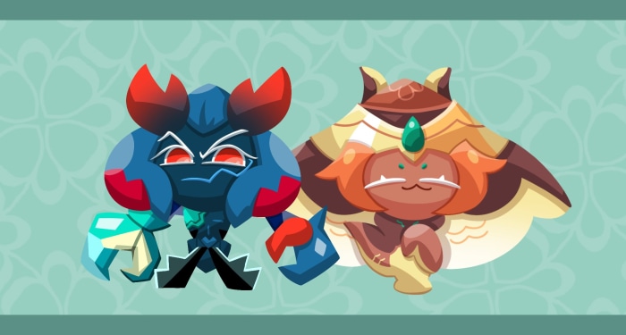 Lobster Cookie and Mocha Ray Cookie from Cookie Run
