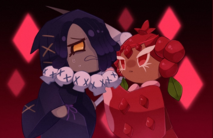 Pomegranate Cookie and Licorice Cookie from Cookie Run