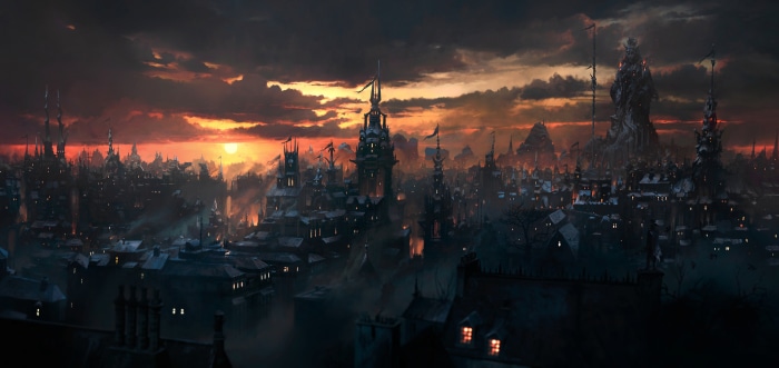 Fantasy City at Sunset