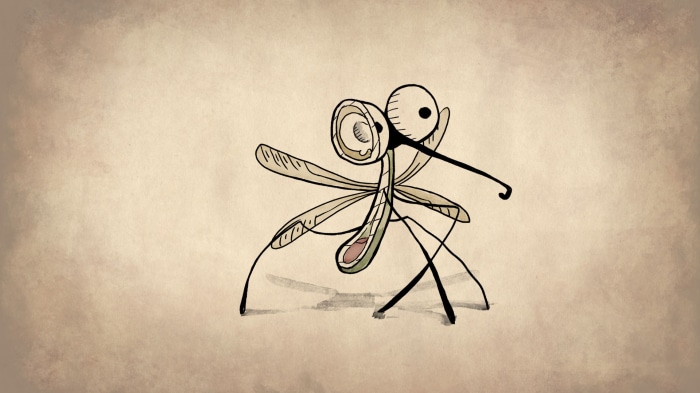 Mosquito character with detailed anatomy